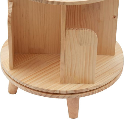 1 Tier Rotating 360 Display Floor Standing Bookcase Storage Rack - Image 8
