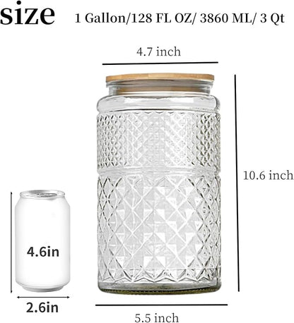 Prettidecor 1 Gallon Large Airtight Glass Storage Jars - Image 4