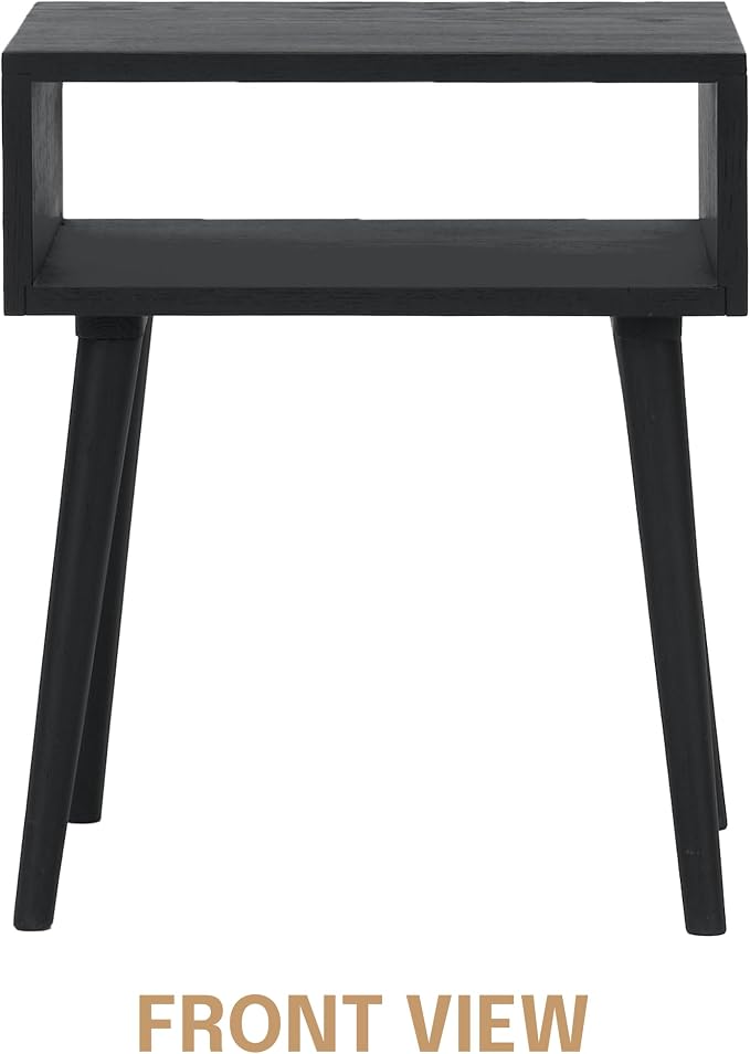 NTC Solid Oak Zoe Nightstand, Mid Century Modern Side Table Bedroom, Bedside - Image 3