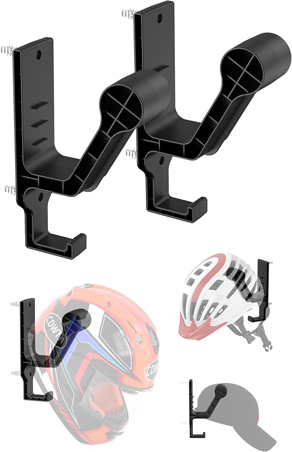 2 Pack Motorcycle Helmet Rack Helmet Wall Mount by TYAMTOGSM