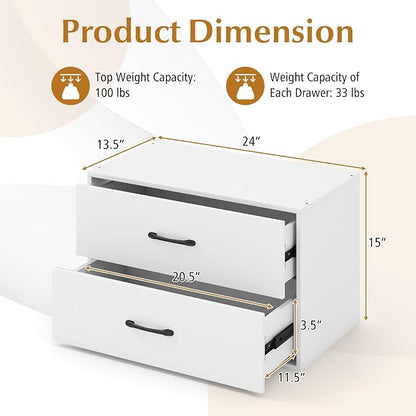 Giantex Stackable 2-Drawer Dressers - Image 3