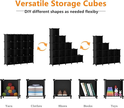 AWTATOS Cube Storage Organizer, 16 Cube Closet Organizer, DIY Portable Closet - Image 7