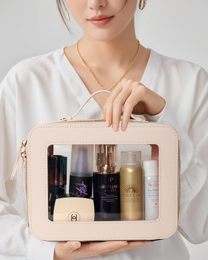 Travel Clear Makeup Bag Set, TSA Approved Cosmetic Bag Case - Image 2
