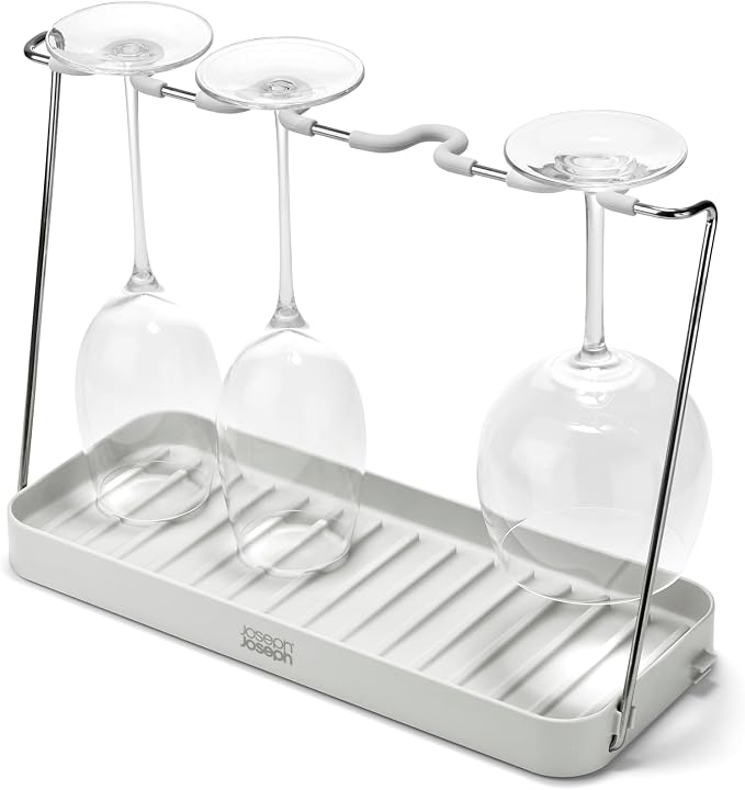 Joseph Joseph DrySmart Folding Stemmed Wine Glass Drying Rack, Space-Saving by Unknown