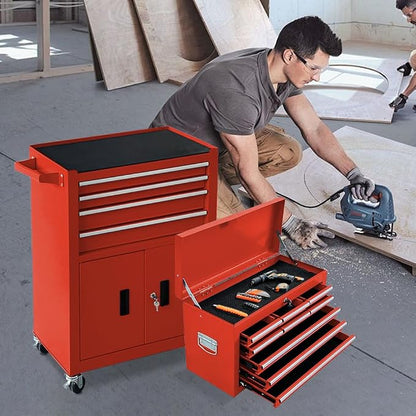 13-Drawer Double Doors Handle Rolling Tool Chest, 2 in 1 Detachable Rolling - Image 2