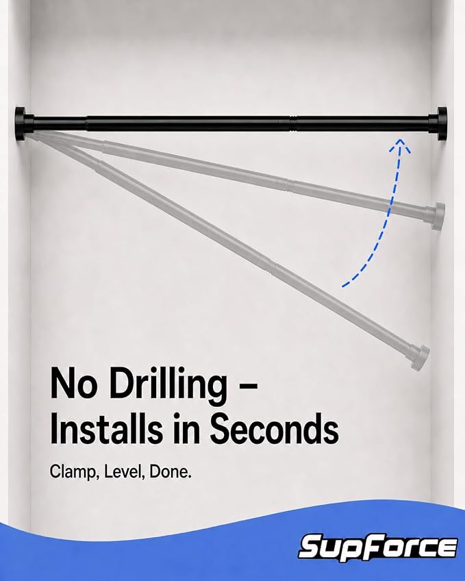 Supforce No Drilling Closet Rods - Image 4