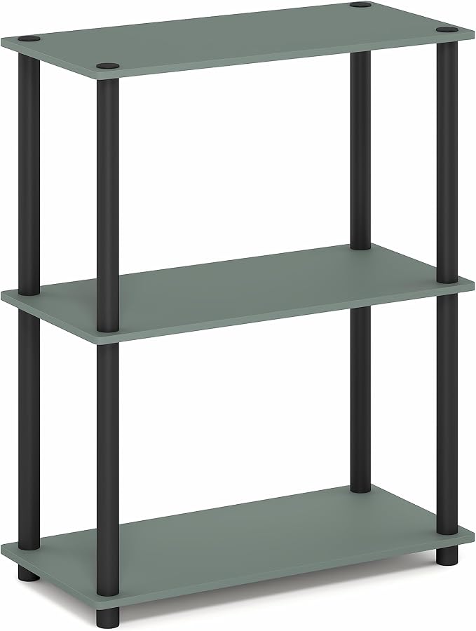 Furinno Turn-N-Tube Storage Shelves, 3-Tier Book Shelf, Corner Shelf, Toolless - Image 5