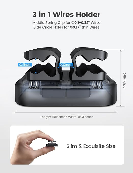 3-in-1 Cord Spring Clip Holder - Image 5