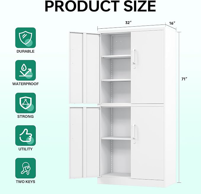 Letaya Metal Storage Cabinet - Image 3