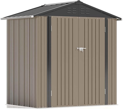 Patiowell 6x4 FT Storage Shed, Outdoor Metal Sheds by Patiowell