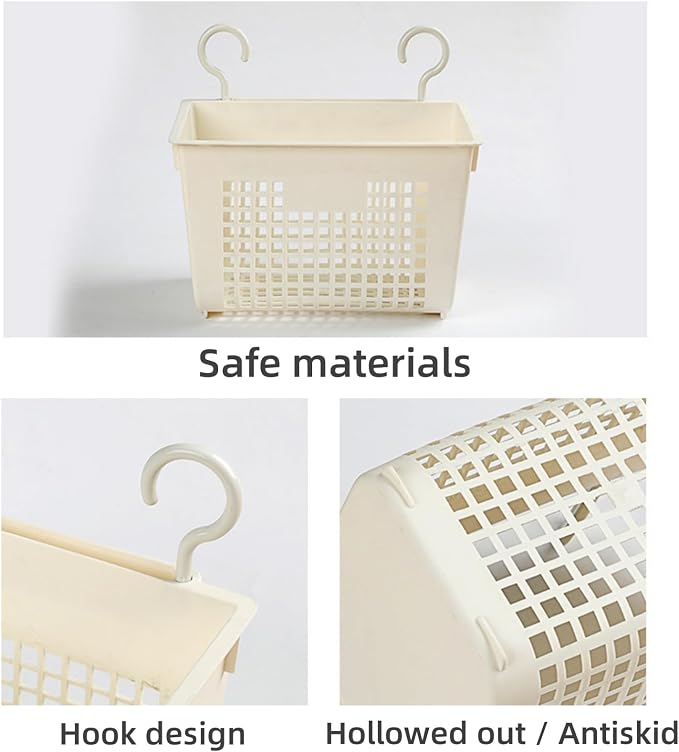 3PCS Plastic Hanging Baskets for Shower, Hanging Basket Organizer - Image 5