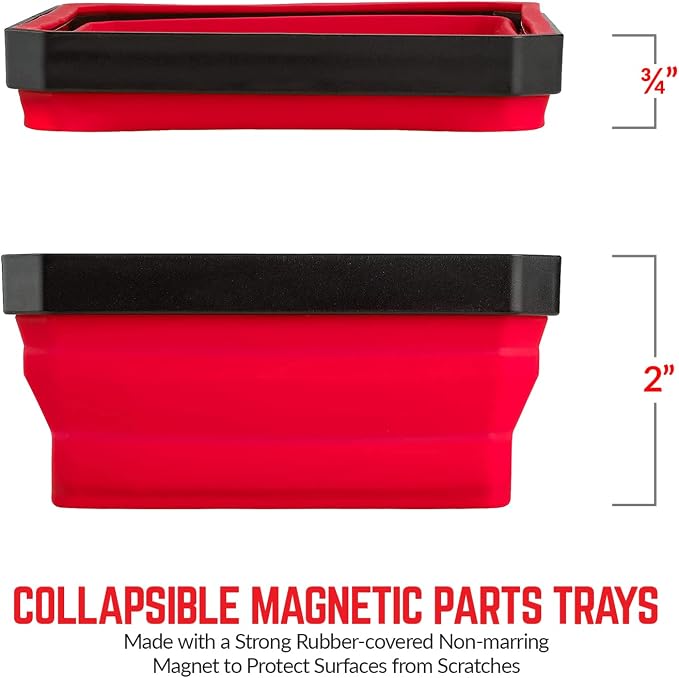 SANDOR Collapsible Magnetic Parts Tray Set - Image 2