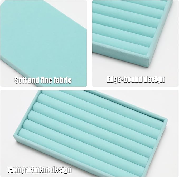 Velvet Jewelry Trays for Drawers, Ring Earring Necklace Bracelet Holder - Image 3