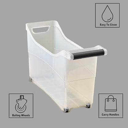 Storage Bin with Handle and Rolling Wheels - Image 6