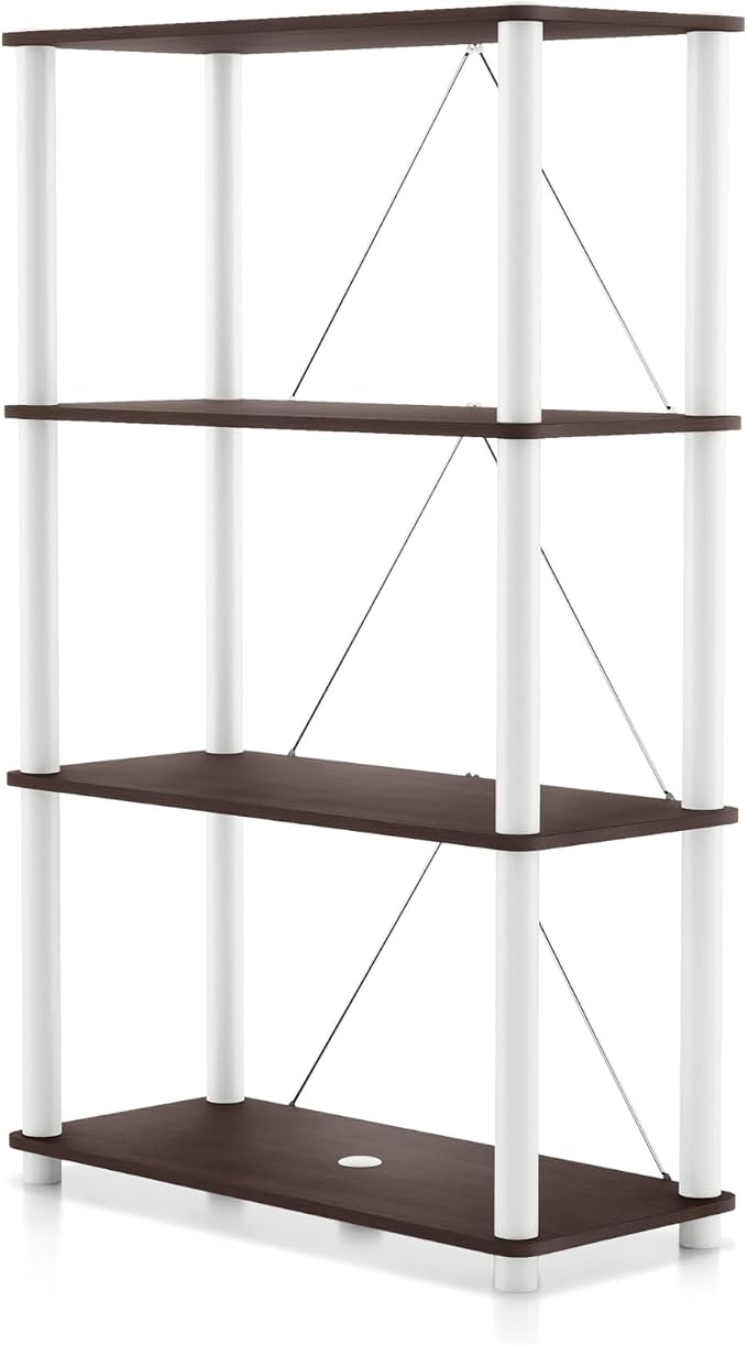 Homes: Inside + Out Apexa Modern 4-Tier Wide Shelving Units, Collectibles by HOMESInsideOut