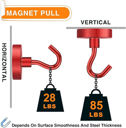MIKEDE Strong Magnetic Hooks, 120Lbs Heavy Duty Magnetic Hooks - Image 3