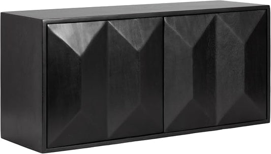 Kate and Laurel Ranier Modern Wooden Two-Door Wall Cabinet, Decorative Storage by KateandLaurel