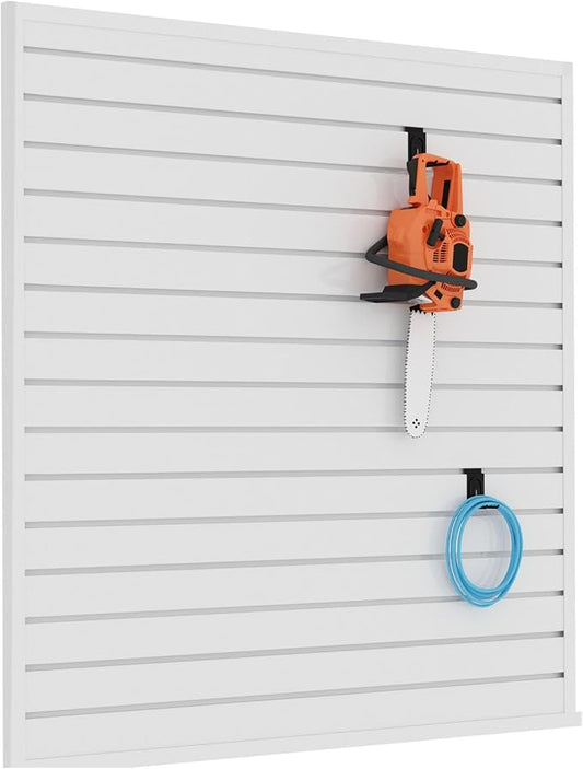 Slatwall Panel Garage Organizer PVC Slatwall Heavy Duty Wall Mounted Rack by BRITINE