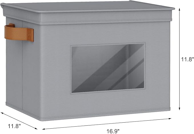 Univivi Storage Bins with Lids Collapsible Foldable Closet Storage Boxes - Image 2