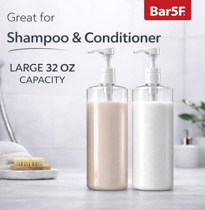 Bar5F Pump Bottle Empty for Shampoo Conditioner Body Wash Lotion BPA-Free - Image 4
