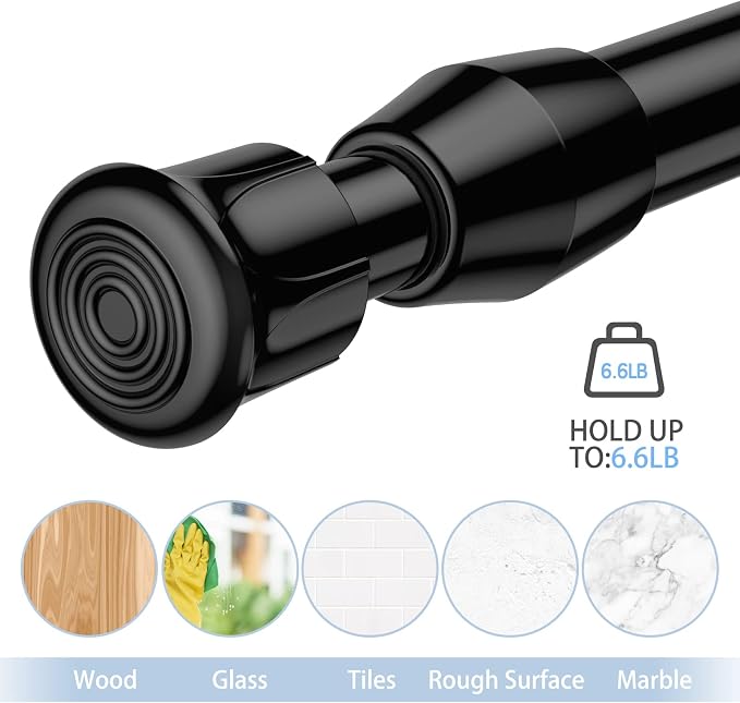 AIZESI Spring Tension Curtain Rods Short Tension Rod - Image 4