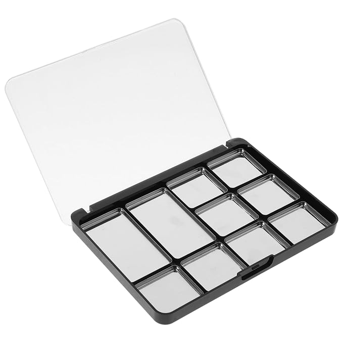 Minkissy Empty Magnetic Eyeshadow Palette 10 Square Grids Eye Shadow Powder by minkissy