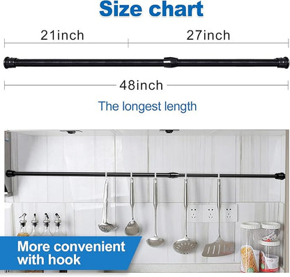 AIZESI Spring Tension Curtain Rods Short Tension Rod - Image 7