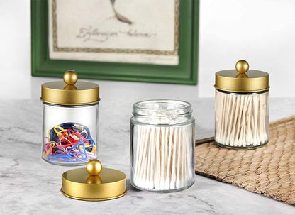 Amolliar Apothecary Jars Bathroom Storage Organizer -Countertop Storage - Image 4