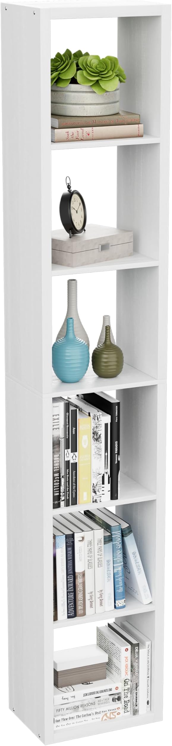 Tall Cube Storage Organizer Bookcase, 6 Tier 11 inch Open Back Cubical Shelf by VDNEND