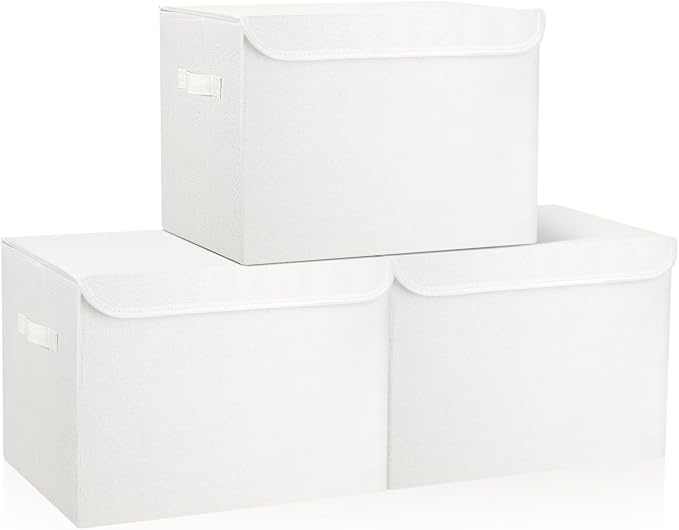 Large 17" 42 Quarts Collapsible Stackable Storage Bins by Bagnizer