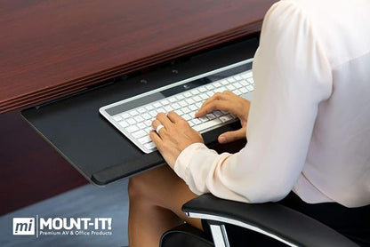 Mount-It! Keyboard Tray Under Desk, Full Motion Computer Keyboard and Mouse Tray - Image 8