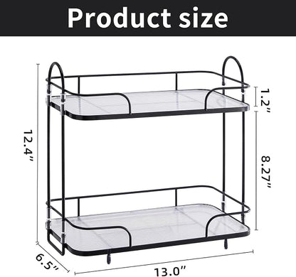 2 Tier Corner Bathroom Counter Organizer, Cosmetic Skincare Organizer, Bathroom - Image 2