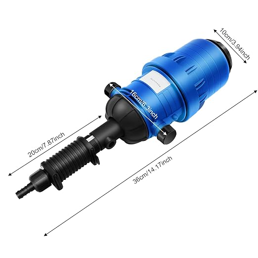 Fertilizer Injector Pump, 0.4-4% Water Powered Chemical Liquid Doser Dispenser - Image 8