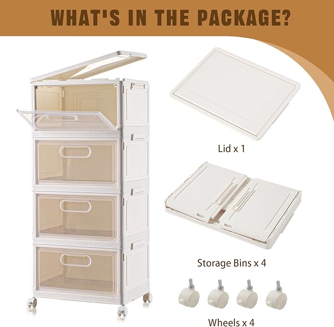Freebat 4-Tier Stackable Storage Bins - Image 4