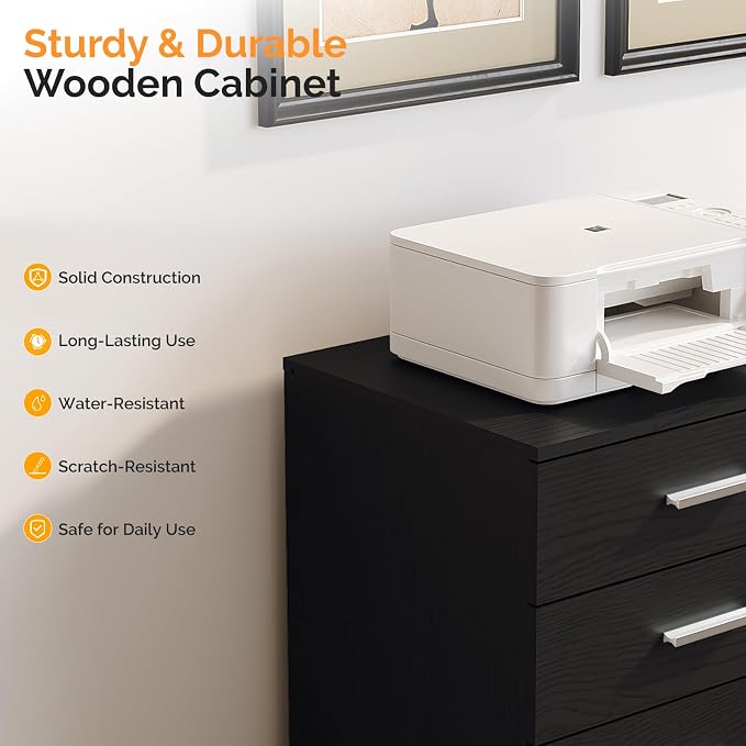 VINGLI 3 Drawer Wood Lateral File Cabinet - Image 6