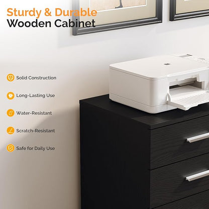 VINGLI 3 Drawer Wood Lateral File Cabinet - Image 6