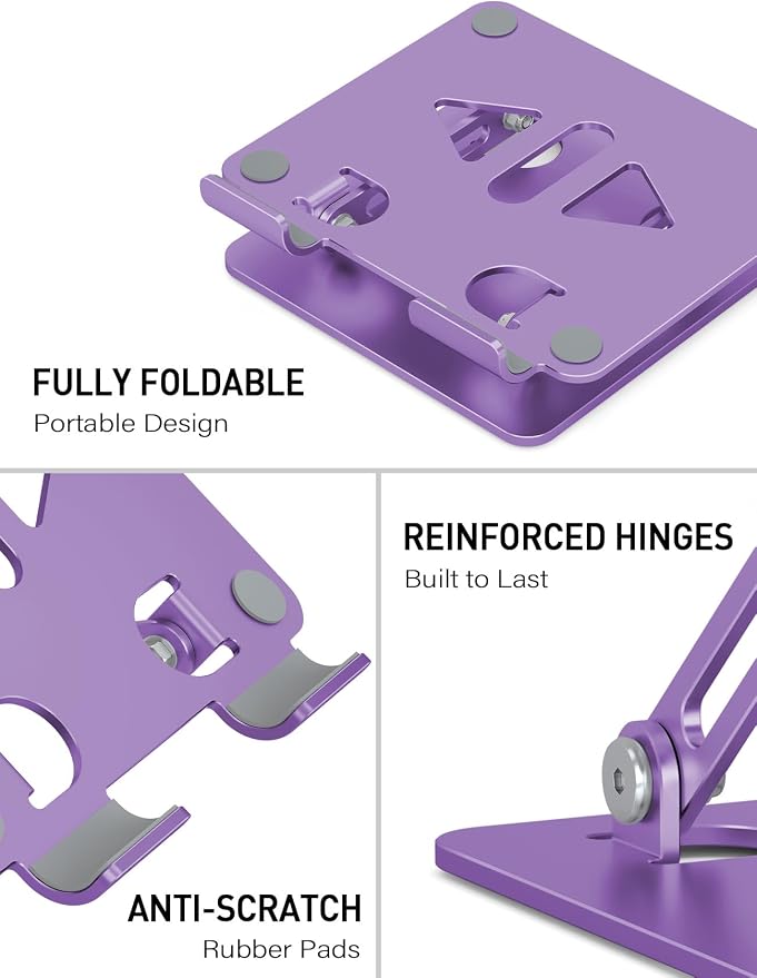 Tablet Stand Holder for Desk, Adjustable Desktop Tablet Holder, Foldable - Image 4