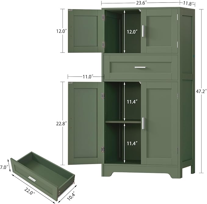 Bathroom Floor Storage Cabinet - Image 3