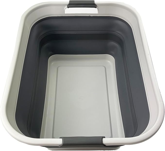 SAMMART 42L Collapsible Plastic Laundry Basket by SAMMART