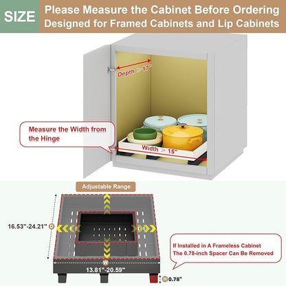 Pull out Cabinet Organizer, Expandable Width and Depth - Image 2