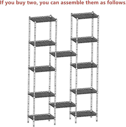 REGILLER 6 Wire Shelving Steel Storage Rack Adjustable Unit Shelves - Image 5