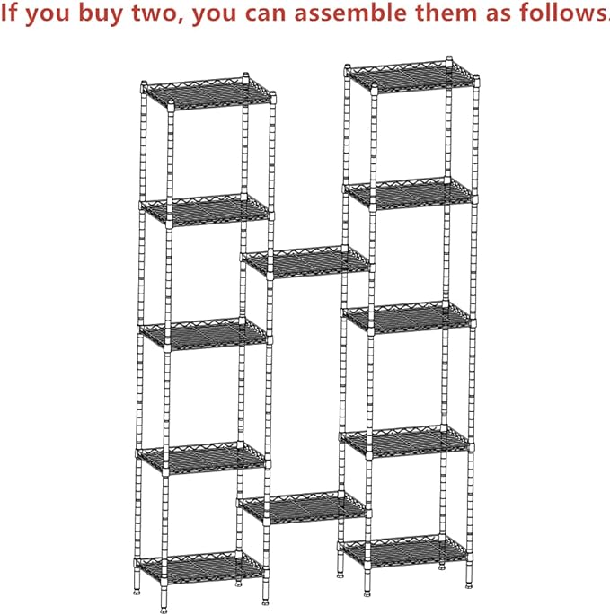 REGILLER 6 Wire Shelving Steel Storage Rack Adjustable Unit Shelves - Image 5