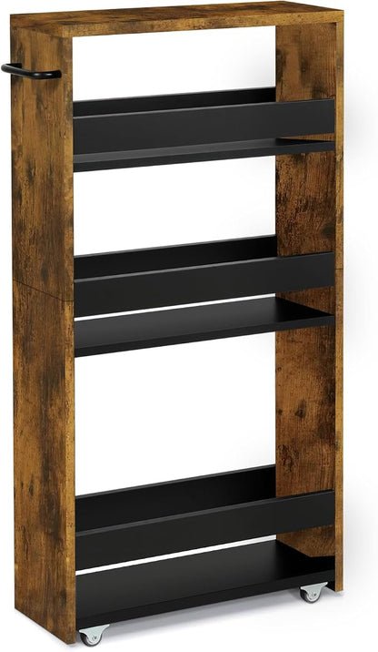 TEAMIX 4 Tier Slim Storage Cart by TEAMIX