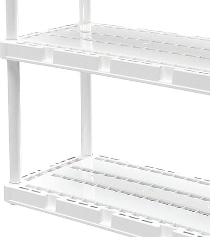 Gracious Living 4 Pack Light Duty Storage Shelves, Knect-A-Shelf 4-Shelf - Image 8