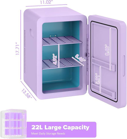 22L/30Cans Mini Fridge for Bedroom, 12v DC Portable Cooler & Warmer, Mini - Image 9