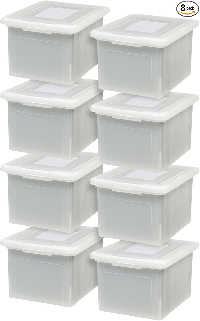 IRIS USA File Box, Plastic File Organizer by IRISUSA