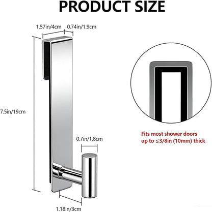 PMMASTO Shower Door Hooks, Extended Towel Hooks - Image 3