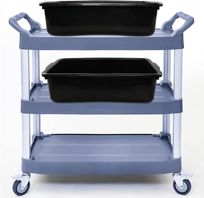 Gloreen 4 Pack Bus Box Commercial, 13 L Dirty Dish Bin Utility Tub - Image 3