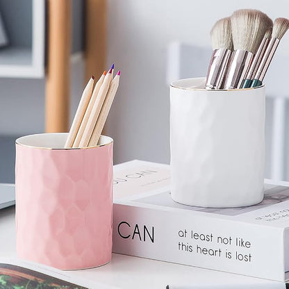 Ceramic Pen Holder Stand Cup Pencil Holder Organizer Makeup Brush Holders - Image 4