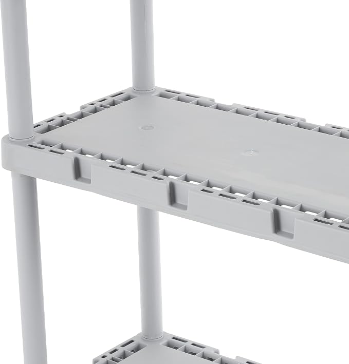 Gracious Living 4 Pack Light Duty Storage Shelves, Knect-A-Shelf 4-Shelf Solid - Image 9